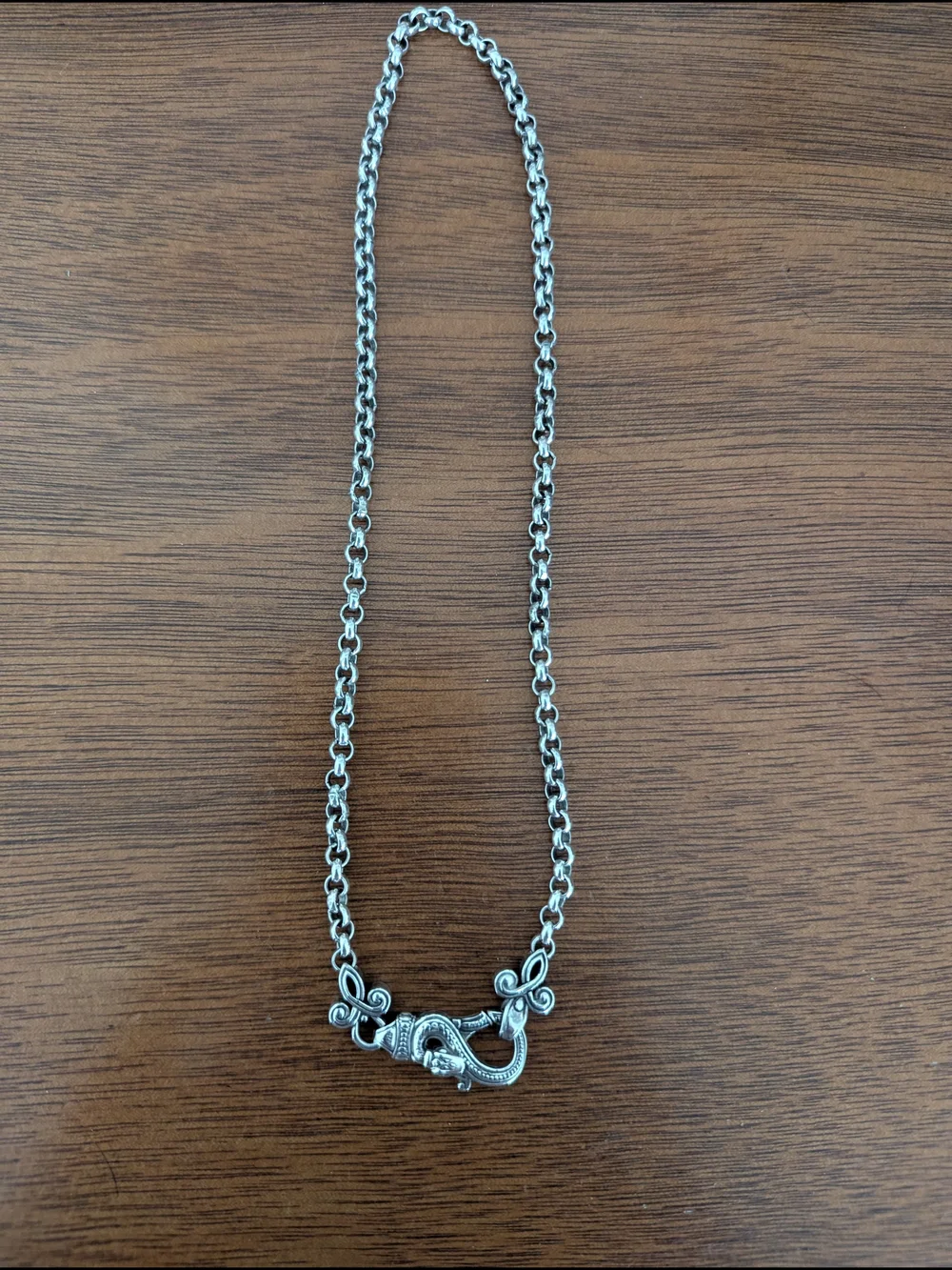 KONSTANTINO Sterling Silver Chain Necklace with Decorative Clasp
